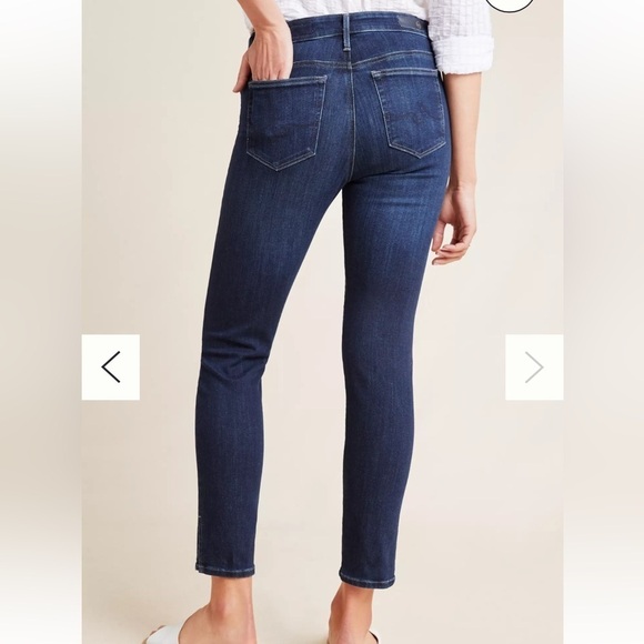 AG ANTHROPOLOGIE THE STEVIE HIGH RISE ANKLE JEANS DARK WASH SIZE 32 - Picture 3 of 11